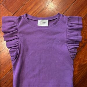 Purple woman’s Ruffle Sleeve Top
